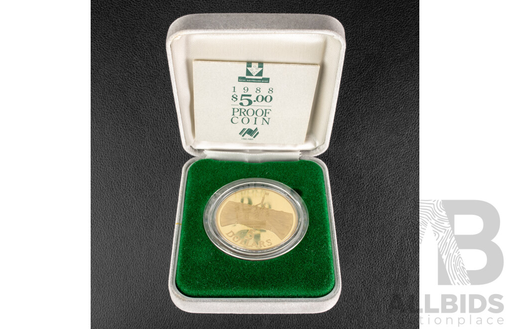 Australian RAM 1988 Proof Five Dollar Coin, Australian Bicentennial