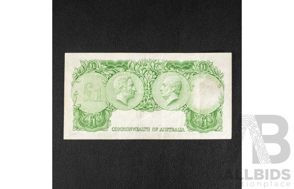Australian 1961 One Pound Note, R34b Coombs/Wilson HK06 915536