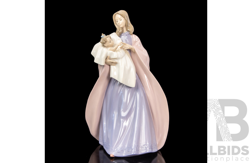 Large Porcelain ‘Mother’s Touch’ Lady Figure by Nao for Lladró