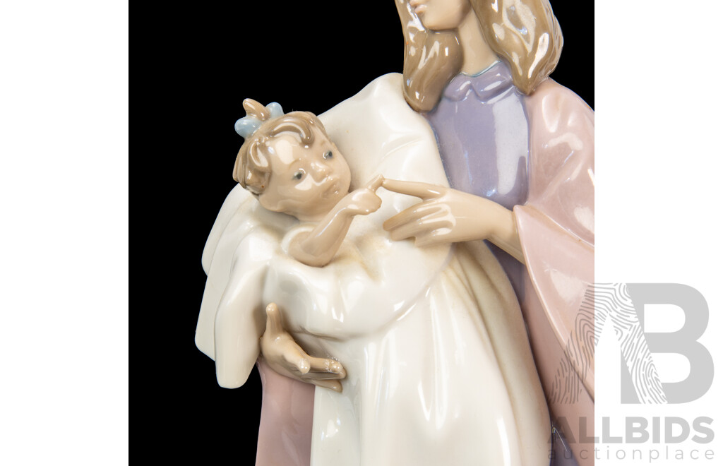 Large Porcelain ‘Mother’s Touch’ Lady Figure by Nao for Lladró