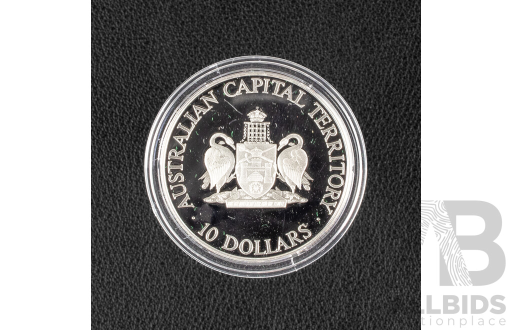 Australian RAM 1993 Silver Proof Ten Dollar Coin, State Series, Australian Capital Territory .925