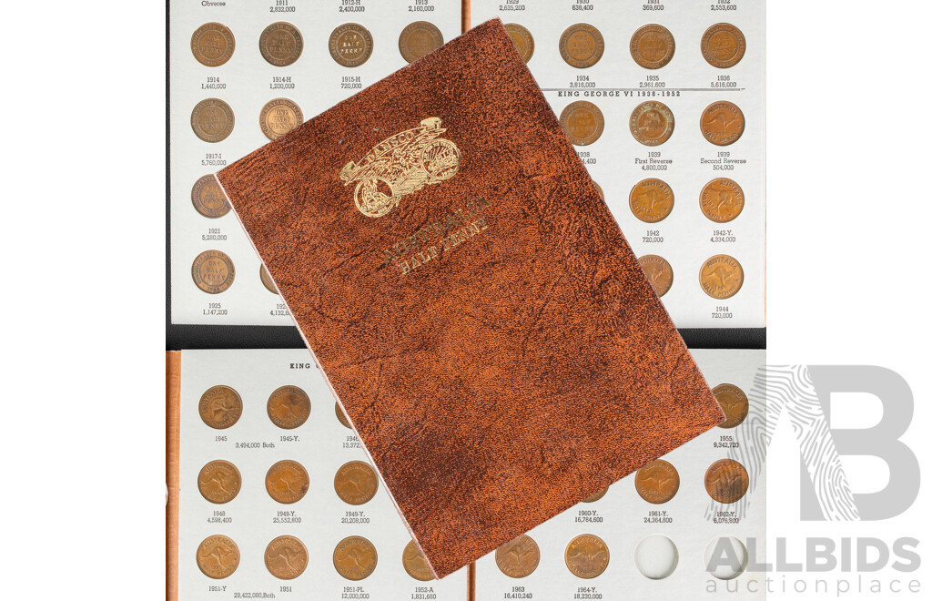 Australian Dansco Half Penny Album, Lacking 1923 and 1942I