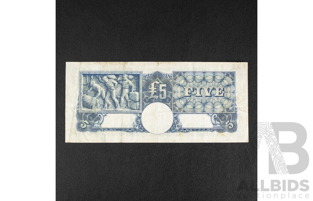 Australian 1941 Five Pound Note, R46 Armitage/McFarlane, R80 907154