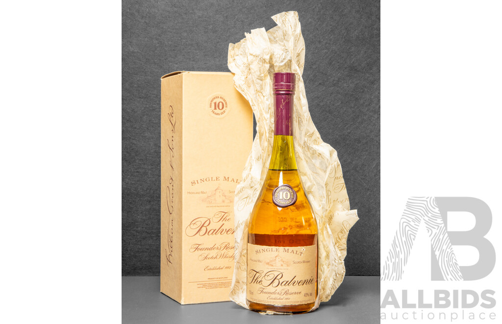 The Balvenie Founders Reserve 10 Year Old Single Malt Highland Scotch Whisky in Presentation Box