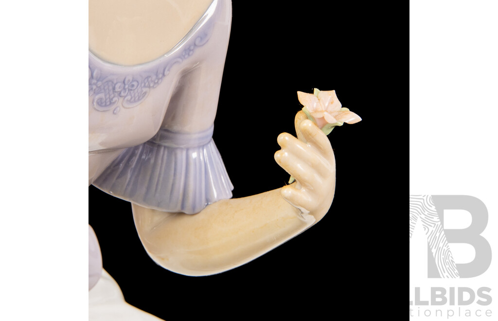 Large Porcelain ‘Spring Reflections’ Figure of a Seated Lady by Nao for Lladró