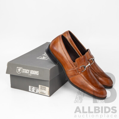 Pair of Stacy Adams Men's Brown Leather Loafers, Size 12