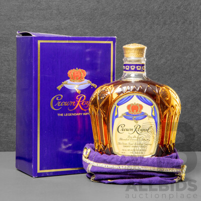 Royal Crown Fine Deluxe Blended Canadian Whisky in Branded Velvet Pouch and Presentation Box