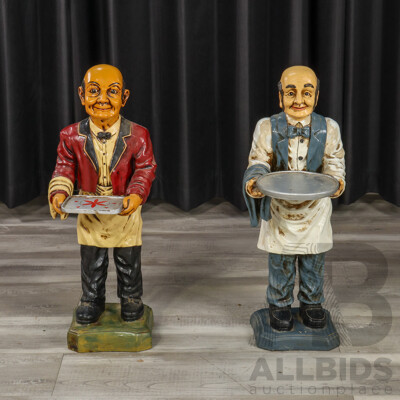 Pair of Composite Waiter Figures