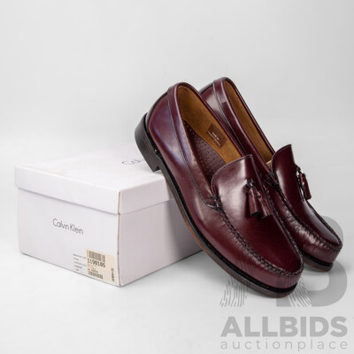 Pair of Sebago Men's Handsewn Burgundy Leather Loafers, Size 11.5