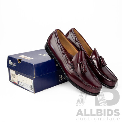 Pair of G.H Bass Co. Men's Burgundy Leather Tassel Loafers, Size 12