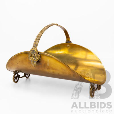 Vintage Brass Log Holder