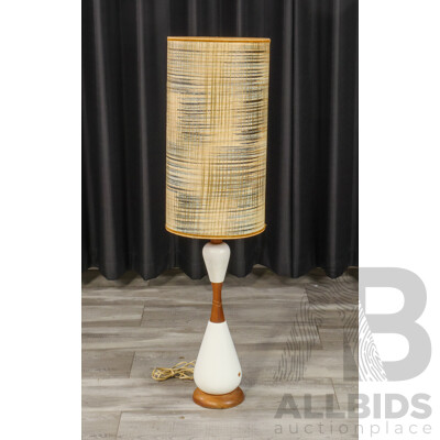 Vintage Teak and Ceramic Table Lamp by Lyndale