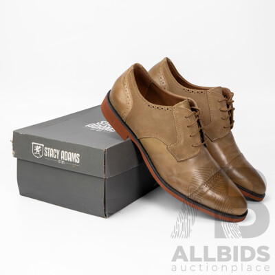 Pair of Stacey Adams Men's Green Leather & Suede  Dress Shoes, Size 12