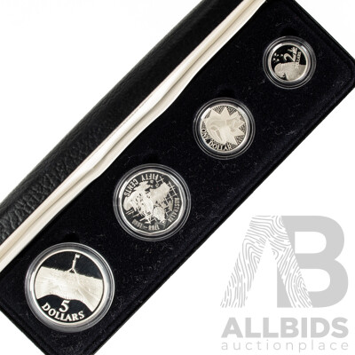 Australian RAM 1988 Four Silver Proof Coin Set, Masterpieces in Silver .925