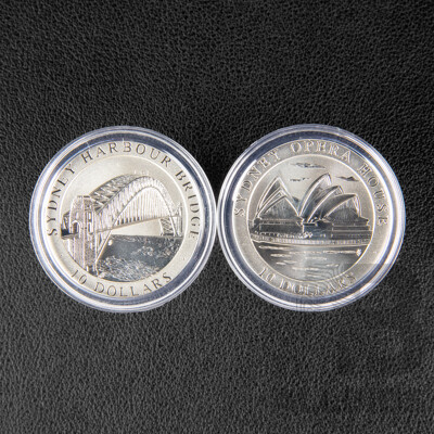 Australian RAM 1997 Silver Ten Dollar Coins of the Harbour City .999