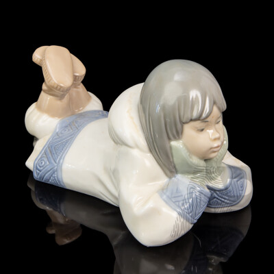 Porcelain 'Dreaming on the Ice' Figure, Nao by Lladro