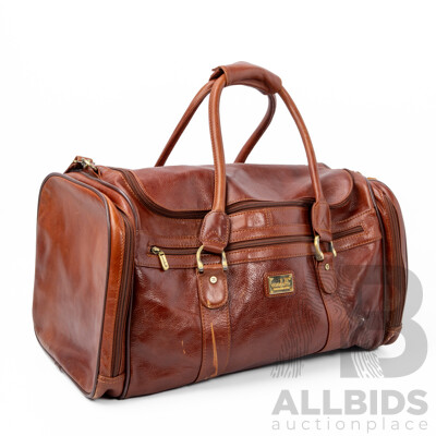 Condotti Full Grain Leather Travel Duffle Bag