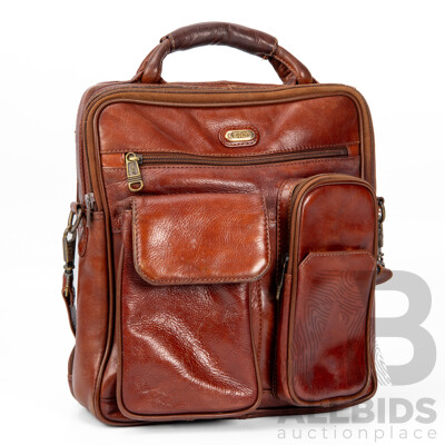 Vintage Hebe Premium Leather Messenger Bag