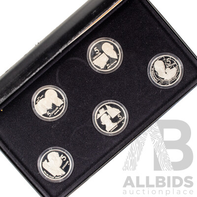 Australian RAM 1994 Masterpieces in Silver Five Dollar Coin Proof Set, Explorers .925
