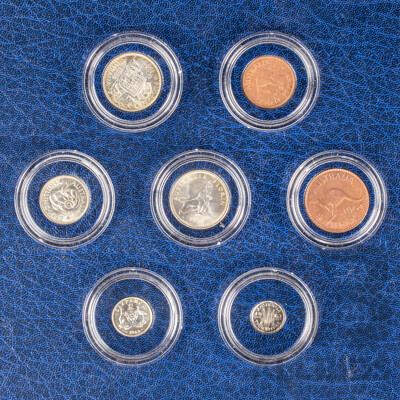 Sherwood Album of Australian Queen Elizabeth II Predecimal Coins  .500