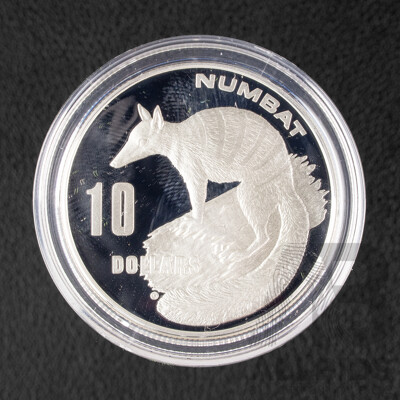 Australian RAM 1995 Silver Proof Ten Dollar Coin, Australia's Endangered Species, Numbat .925