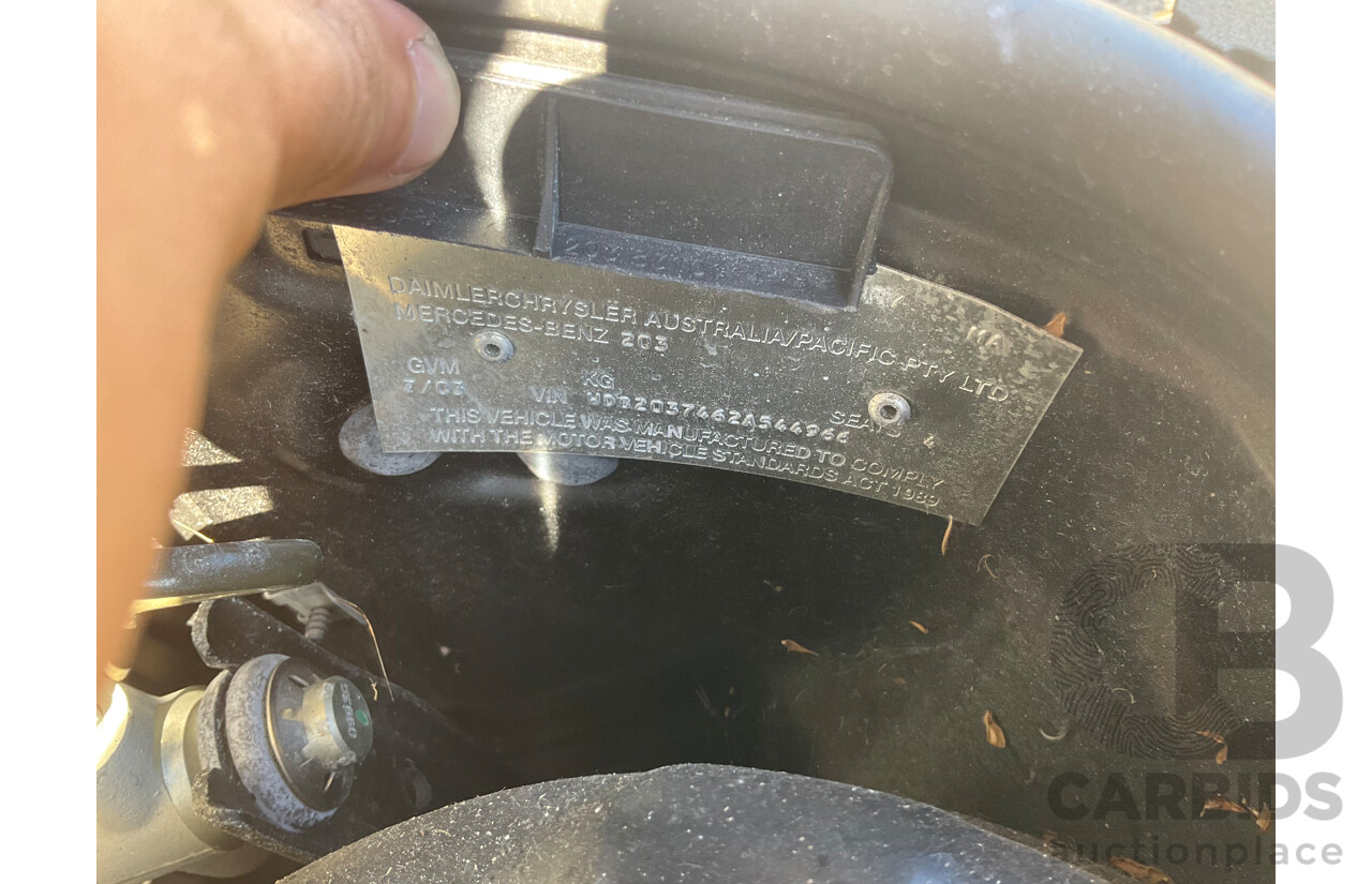 3/2003 Mercedes-Benz CLC 180 Kompressor CL203 2d Coupe Black 1.8L