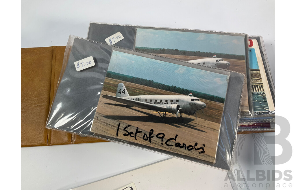 Four Albums of International Post Cards and First Day Cover Including Australia, Holland, USA, Shanghai, Scotland, Gibraltar, Germany, New Zealand, Japan Denmark, Fiji, Thailand