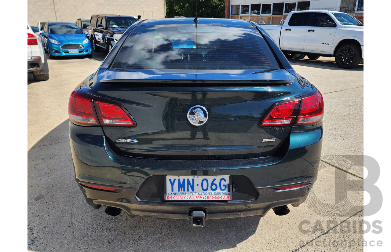 9/2015 Holden Commodore SV6 VF MY15 4d Sedan Green 3.6L
