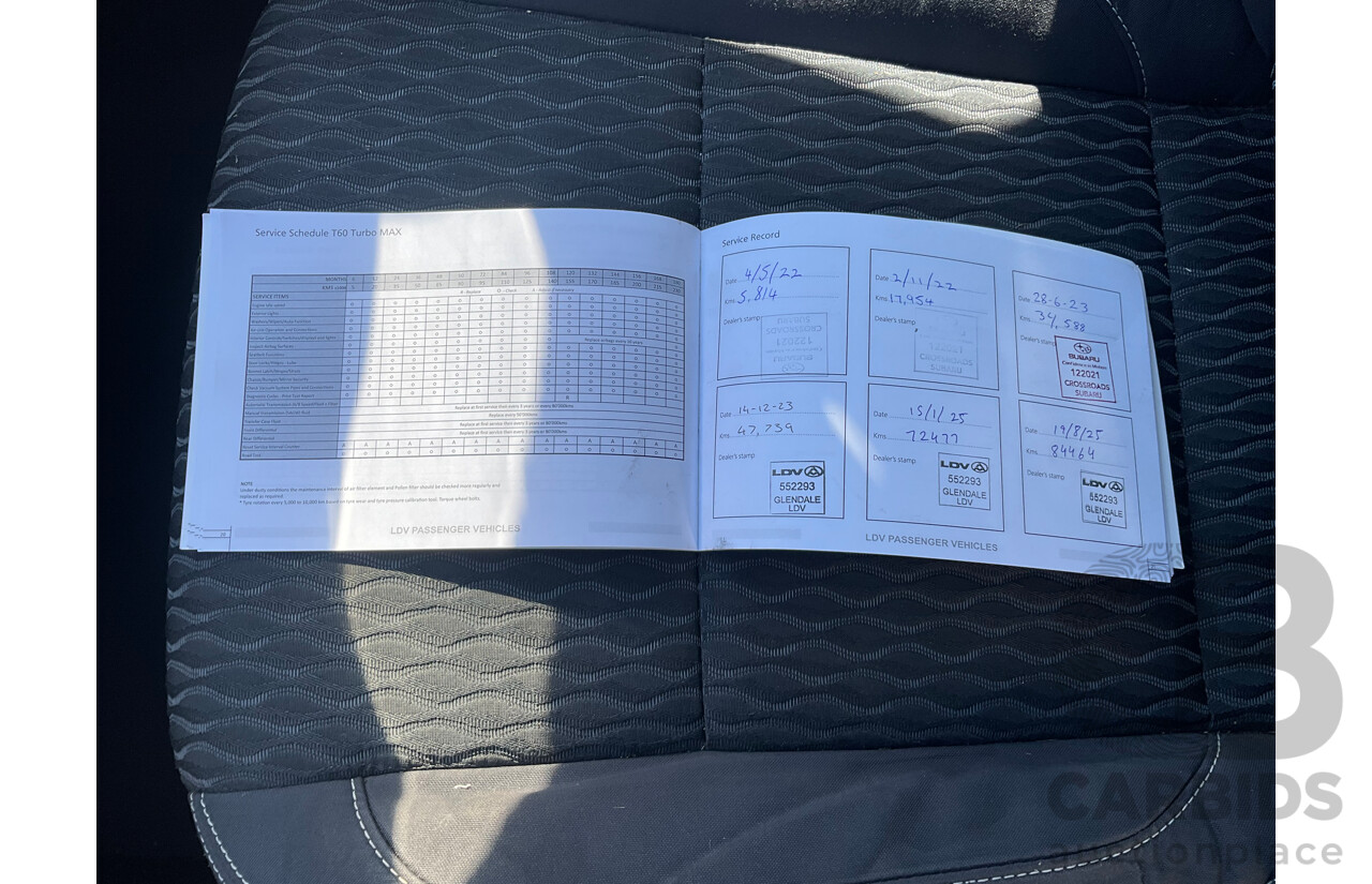 01/2022 Ldv T60 MAX PRO (4x4) 4x4 SK8C Double Cab Utility Blue Turbo Diesel 2.0L