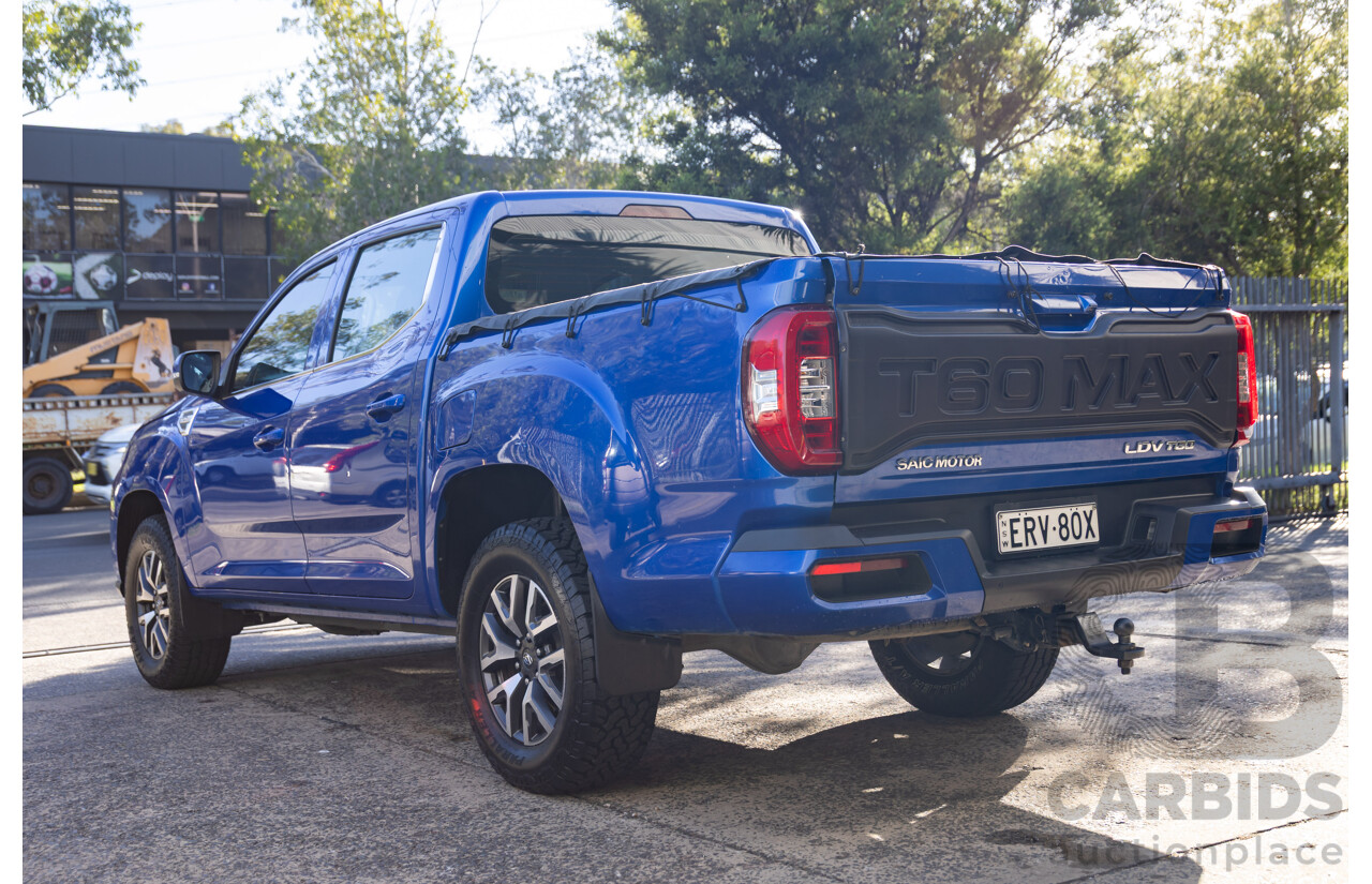 01/2022 Ldv T60 MAX PRO (4x4) 4x4 SK8C Double Cab Utility Blue Turbo Diesel 2.0L