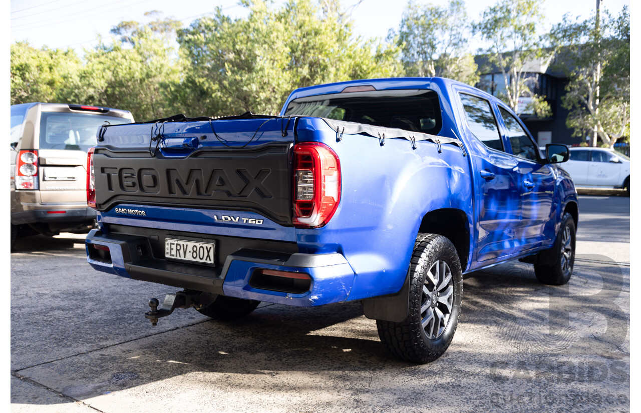 01/2022 Ldv T60 MAX PRO (4x4) 4x4 SK8C Double Cab Utility Blue Turbo Diesel 2.0L