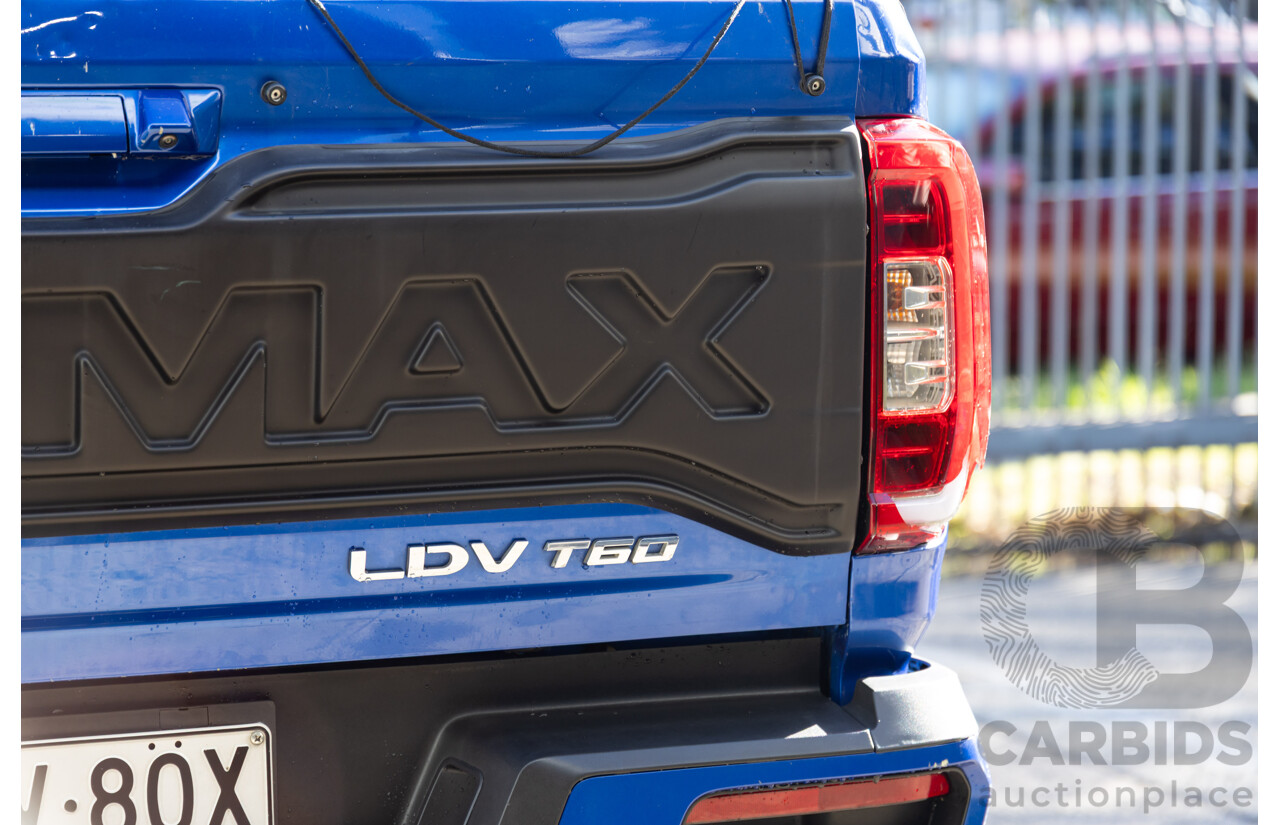 01/2022 Ldv T60 MAX PRO (4x4) 4x4 SK8C Double Cab Utility Blue Turbo Diesel 2.0L