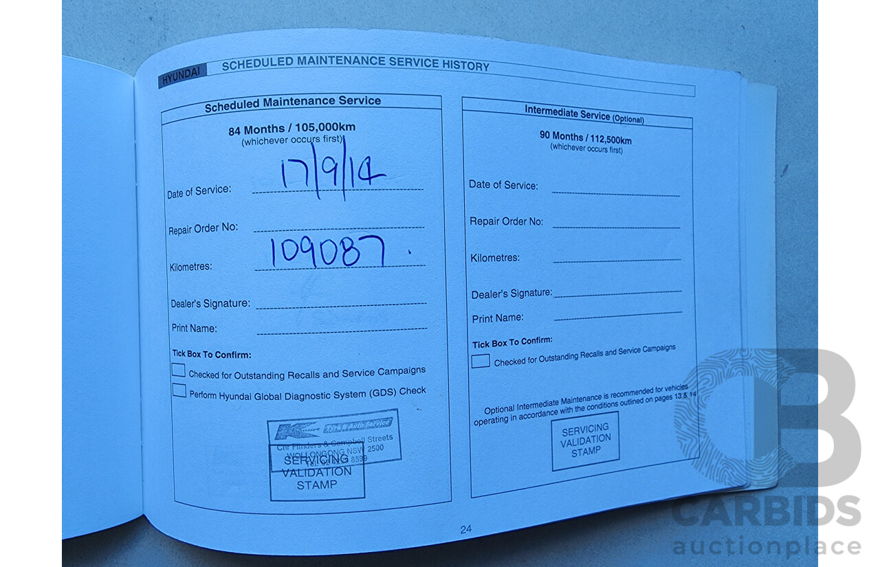 4/2012 Hyundai Ix35 Elite (awd) LM MY11 4d Wagon Blue 2.0L