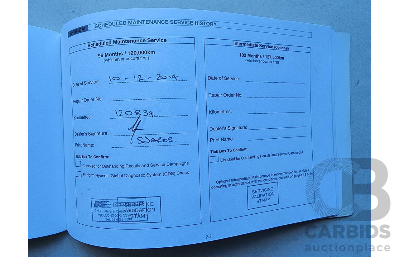 4/2012 Hyundai Ix35 Elite (awd) LM MY11 4d Wagon Blue 2.0L