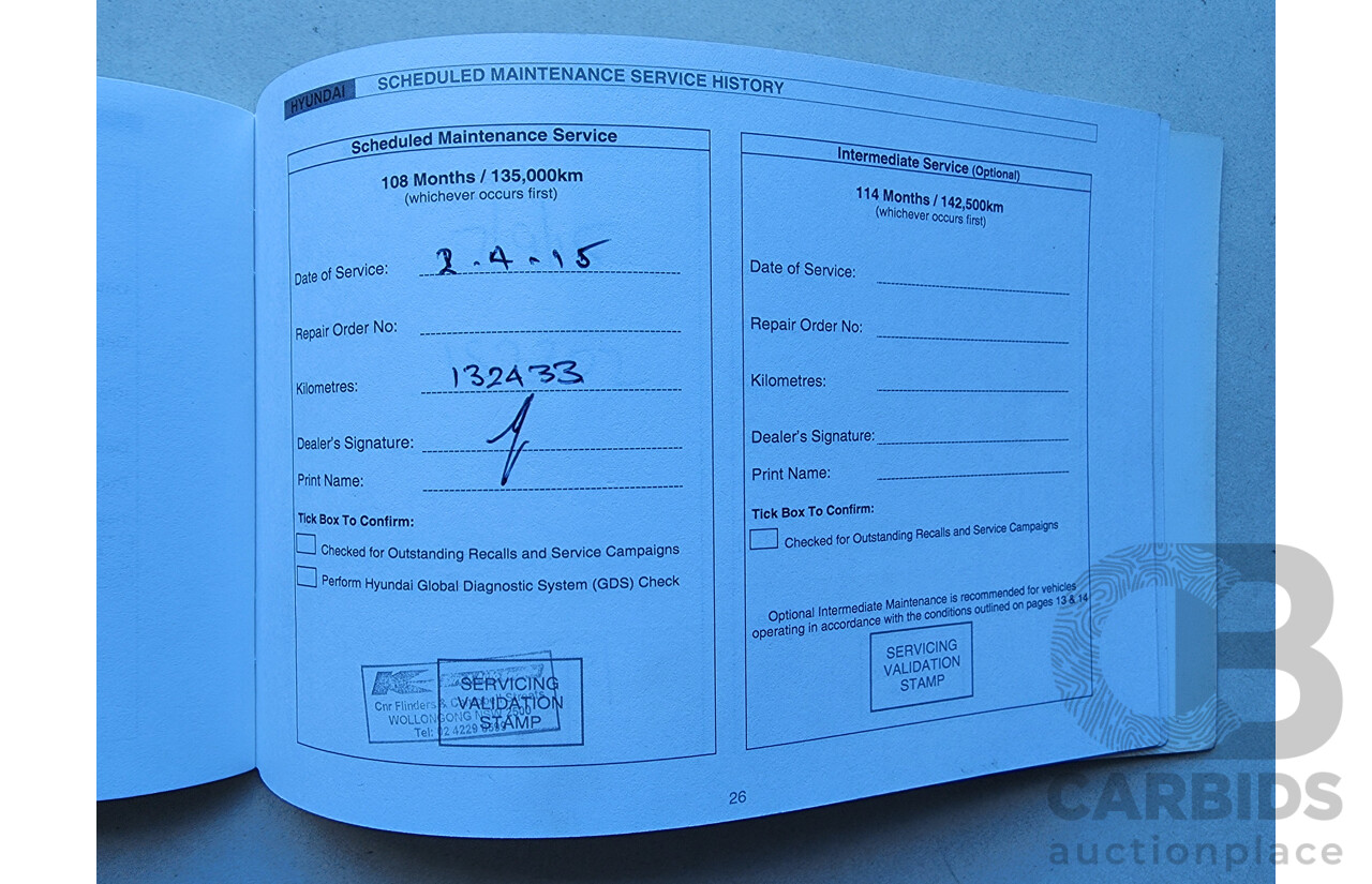 4/2012 Hyundai Ix35 Elite (awd) LM MY11 4d Wagon Blue 2.0L