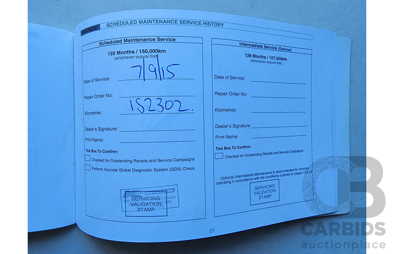 4/2012 Hyundai Ix35 Elite (awd) LM MY11 4d Wagon Blue 2.0L