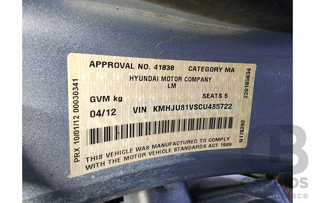 4/2012 Hyundai Ix35 Elite (awd) LM MY11 4d Wagon Blue 2.0L