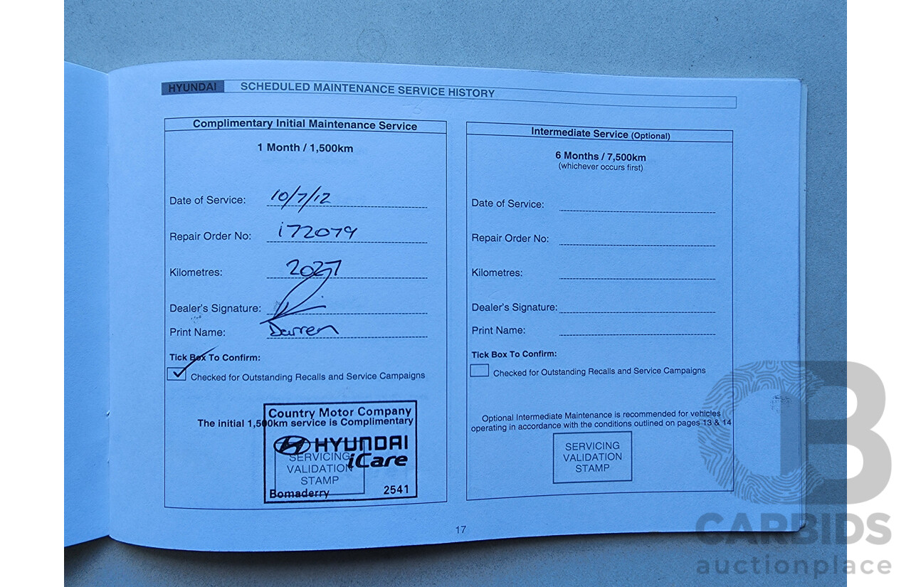 4/2012 Hyundai Ix35 Elite (awd) LM MY11 4d Wagon Blue 2.0L