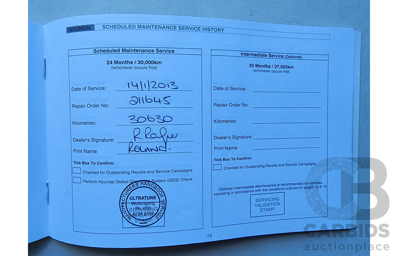 4/2012 Hyundai Ix35 Elite (awd) LM MY11 4d Wagon Blue 2.0L