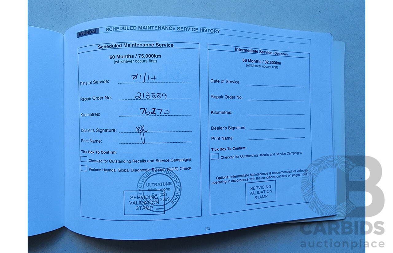 4/2012 Hyundai Ix35 Elite (awd) LM MY11 4d Wagon Blue 2.0L