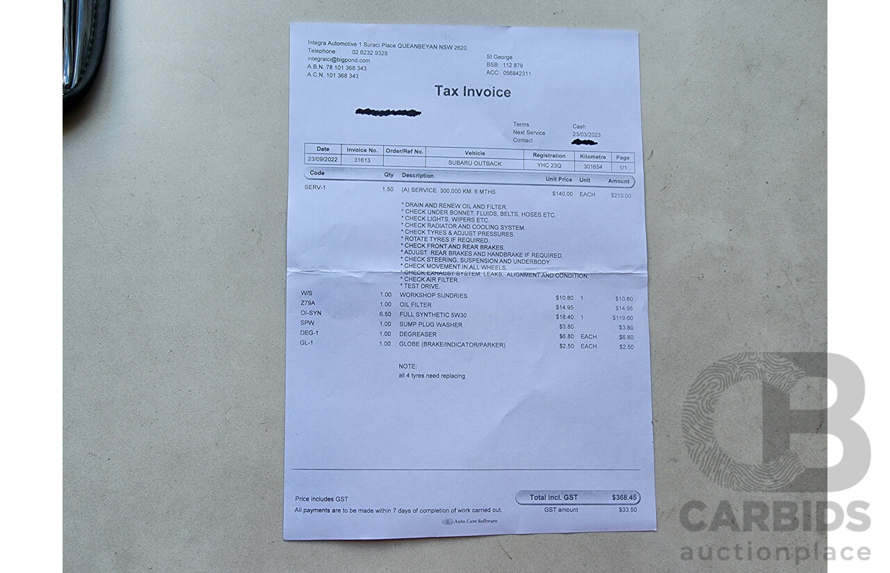 4/2010 Subaru Outback 3.6R MY10 4d Wagon Grey 3.6L