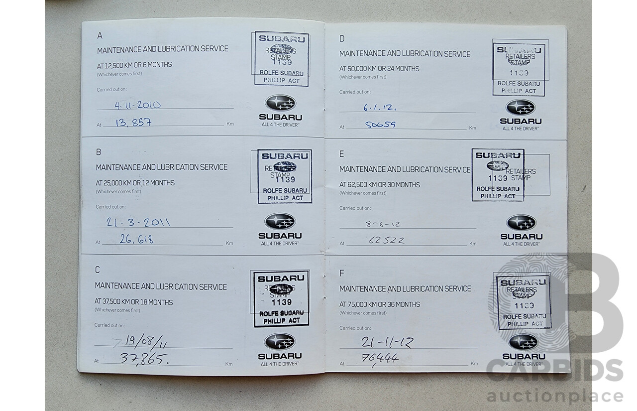 4/2010 Subaru Outback 3.6R MY10 4d Wagon Grey 3.6L