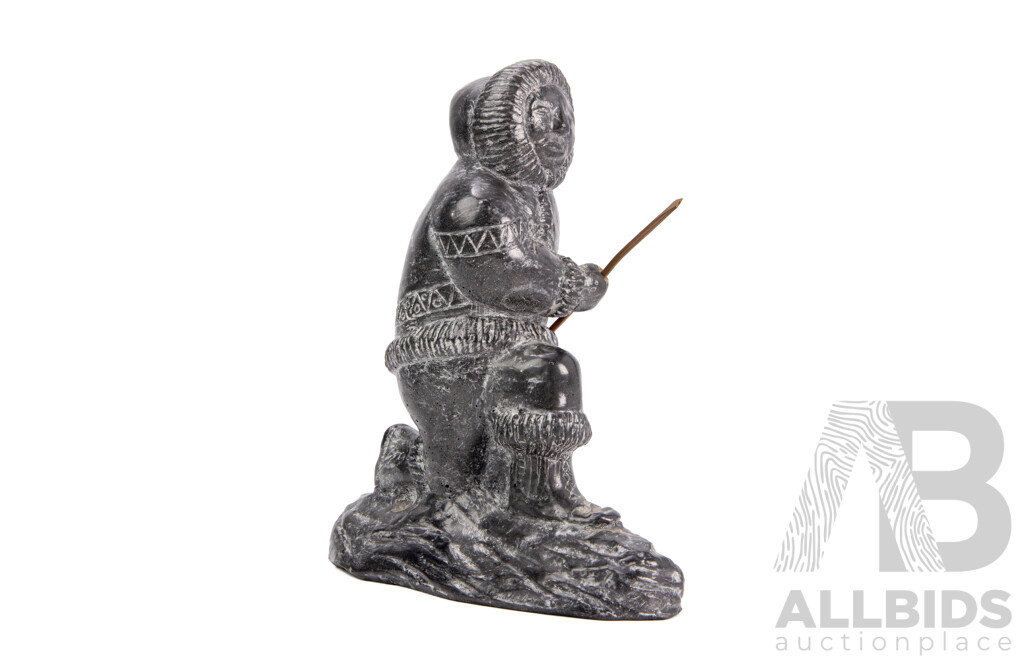 Hand Made Soapstone Inuit Carving Eskimo