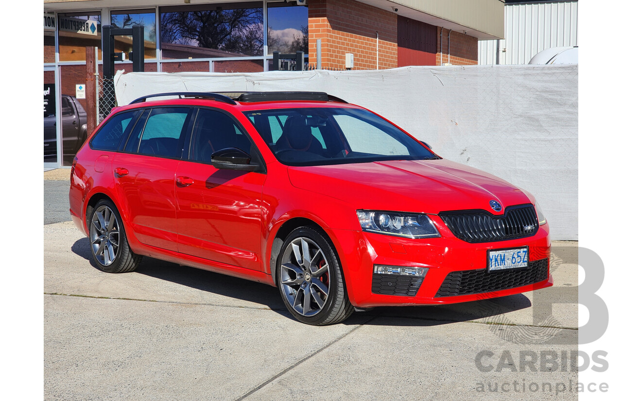 2/2015 Skoda Octavia RS 162 TSI NE MY15 4d Wagon Red 2.0L