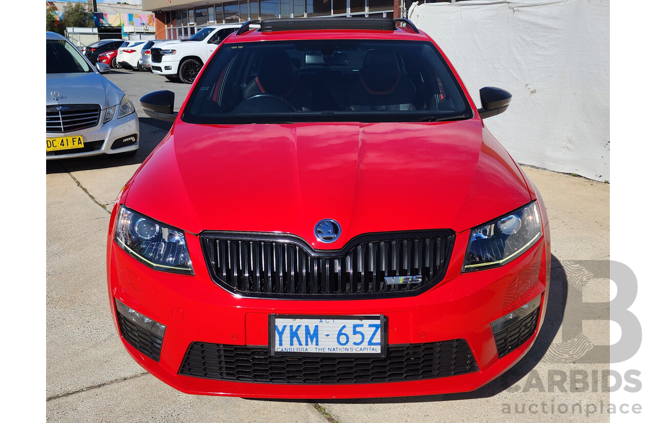 2/2015 Skoda Octavia RS 162 TSI NE MY15 4d Wagon Red 2.0L