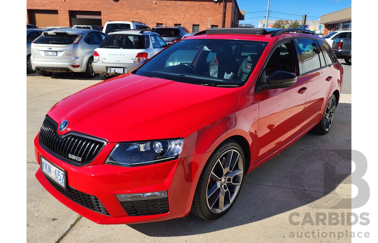2/2015 Skoda Octavia RS 162 TSI NE MY15 4d Wagon Red 2.0L