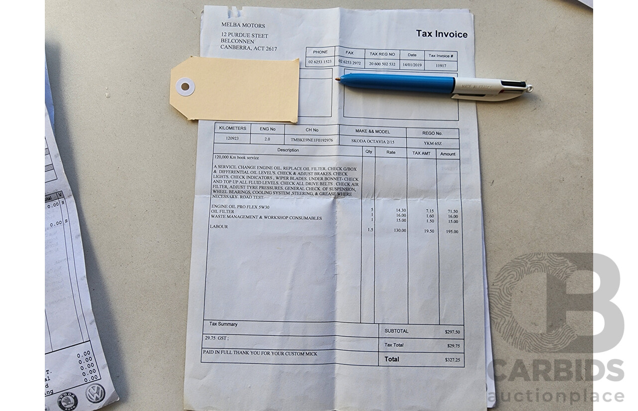 2/2015 Skoda Octavia RS 162 TSI NE MY15 4d Wagon Red 2.0L