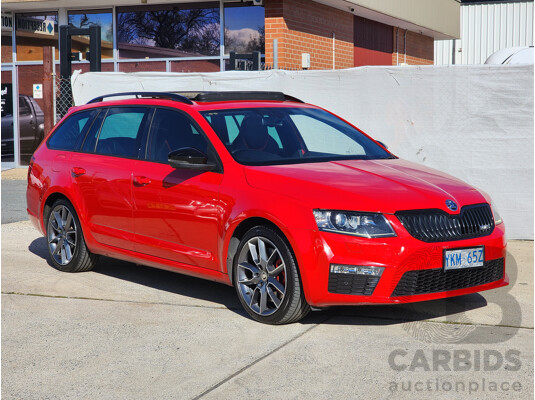 2/2015 Skoda Octavia RS 162 TSI NE MY15 4d Wagon Red 2.0L