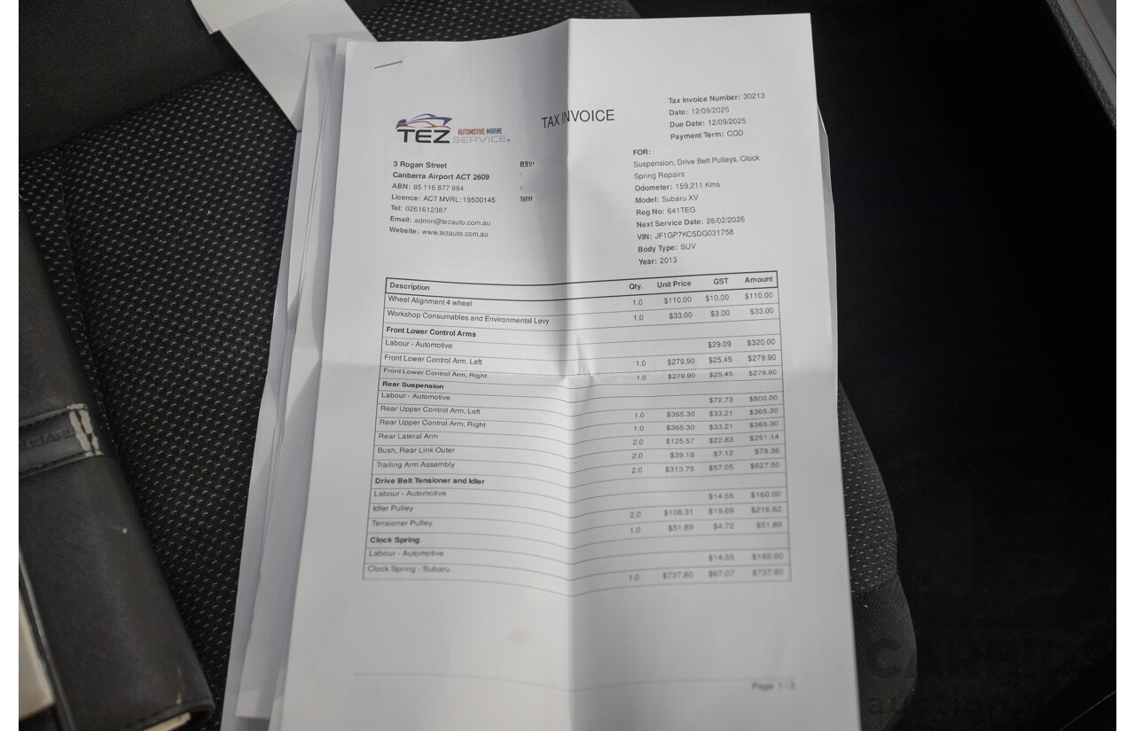 07/2013 Subaru XV 2.0i-L (AWD) MY13 4D Wagon White 2.0L