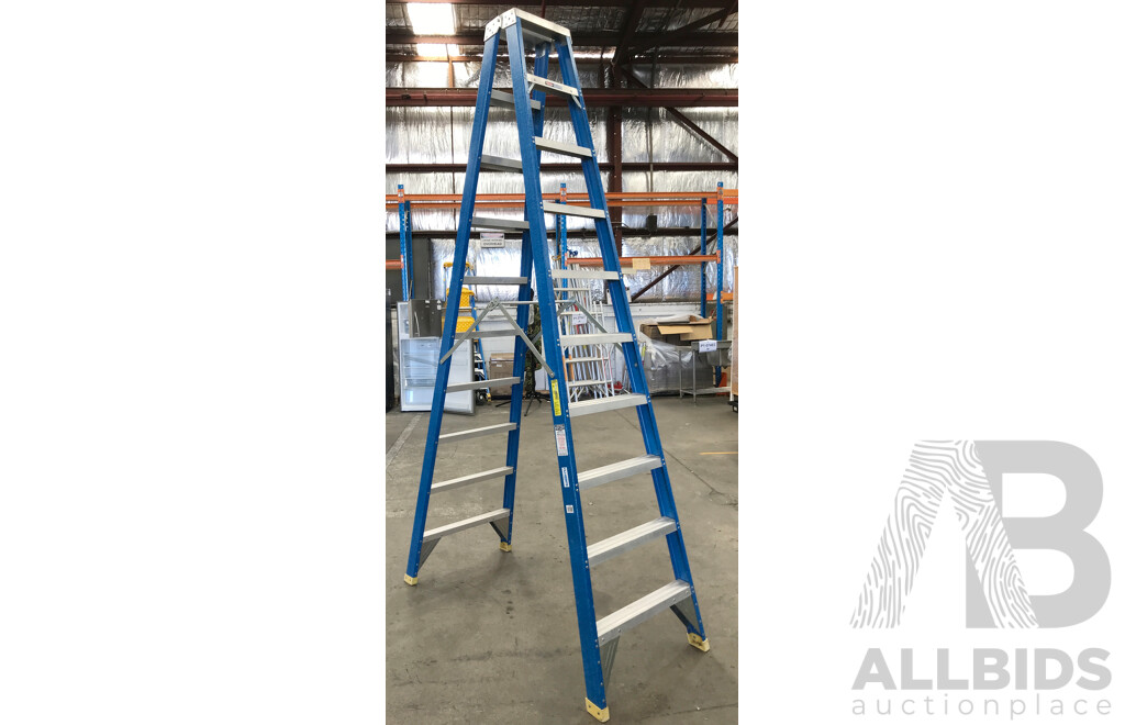 Climbrite (CLIDS9) 9 Step Fibreglass Double Sided Stepladder